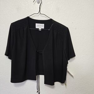 NWT Julian Taylor Black Bolero Jacket Size 14